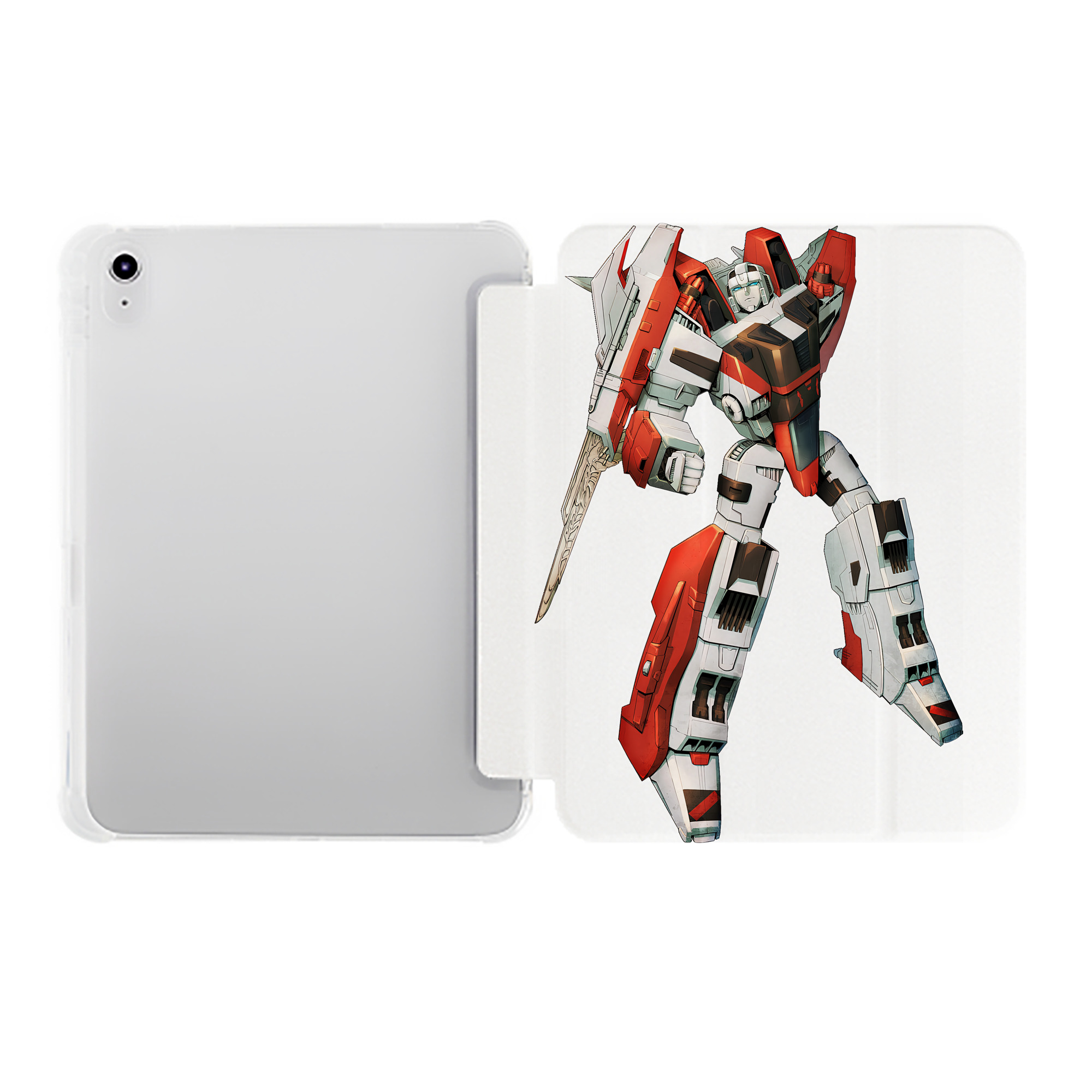 （画像用） Transformers トランスフォーマー IPad ケース ペン収納付き 三つ折りスタンド PUレザー×シリコン 対応機種9.5/10.5/10.9インチ